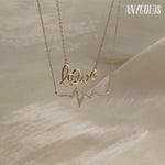 14K Solid Gold Diamond Heart Beat Necklace – Anygolds