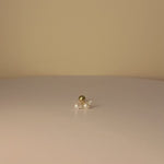 14K Solid Gold Pearl Cubic Zirconia Stud Piercing Earring - Anygolds