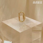 14K Solid Gold Diamond Oval Carabiner Screw Connector – Anygolds