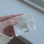 14K Solid Gold Plain Horseshoe Hoop – Anygolds