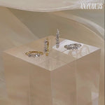 14K Solid Gold Baguette-Cut Diamond Hoop Earrings – Anygolds