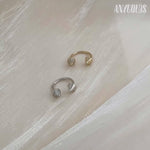 14K Solid Gold Spike Horseshoe Hoop – Anygolds