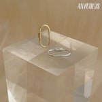 14K Solid Gold Oval Clip Charm Connector Screw Carabiner Clasp - Anygolds 