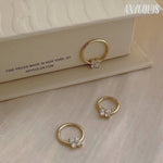 14K Solid Gold Clover Flower Clicker Hoop – Anygolds