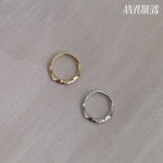 14K Solid Gold Wrinkled Clicker Hoop – Anygolds