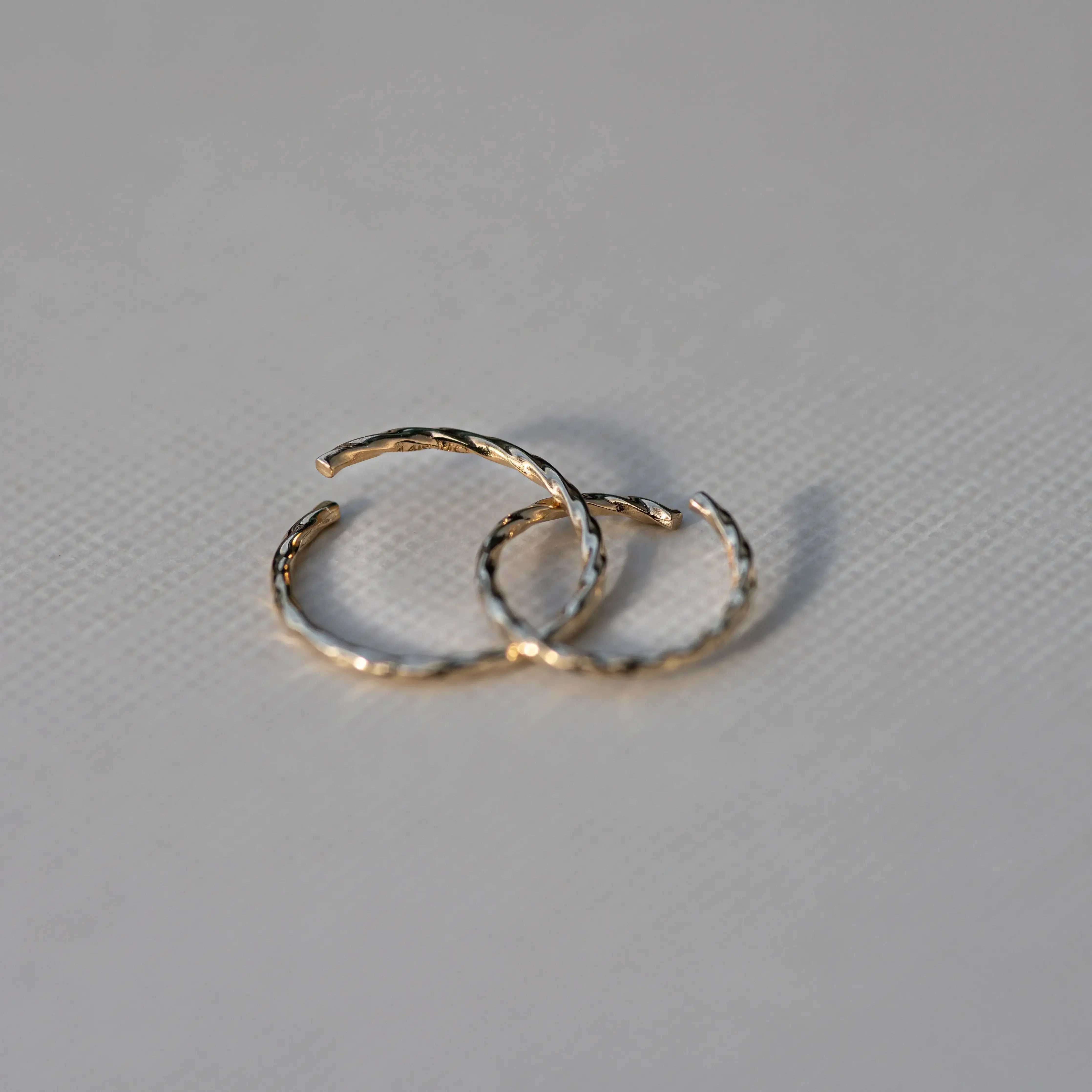 14K Solid Gold Twisted Endless Hoop – Anygolds
