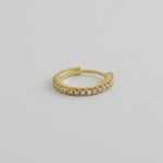 14K Solid Gold Diamond Round Eternity Hoop (Single, Pair) – Anygolds