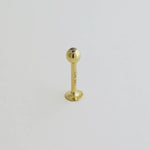 14K Solid Gold CZ Ball Labret Stud – Anygolds