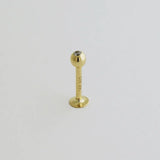 14K Solid Gold CZ Ball Labret Stud – Anygolds