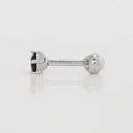 14K Solid Gold Black CZ Round Stud – Anygolds