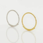 14K Solid Gold Plain Endless Hoop – Anygolds