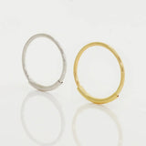 14K Solid Gold Plain Endless Hoop – Anygolds