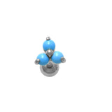 14K Solid Gold Turquoise Floral Trinity Stud – Anygolds