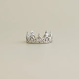 14K Solid Gold CZ Heart Tiara Ear Cuff – Anygolds
