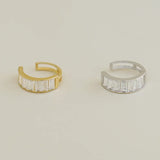 14K Solid Gold Baguette-Cut CZ Ear Cuff – Anygolds