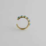 14K Solid Gold Turquoise Ear Cuff – Anygolds