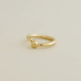14K Solid Gold Captive Bead Ball Continuous Hoop – Anygolds