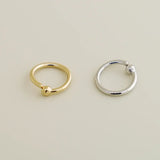 14K Solid Gold Captive Bead Ball Continuous Hoop – Anygolds