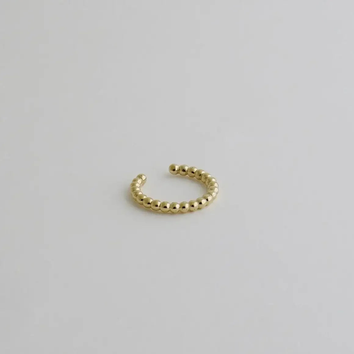 14K Solid Gold Beaded Gold Ear Cuff – Anygolds