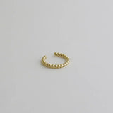 14K Solid Gold Beaded Gold Ear Cuff – Anygolds