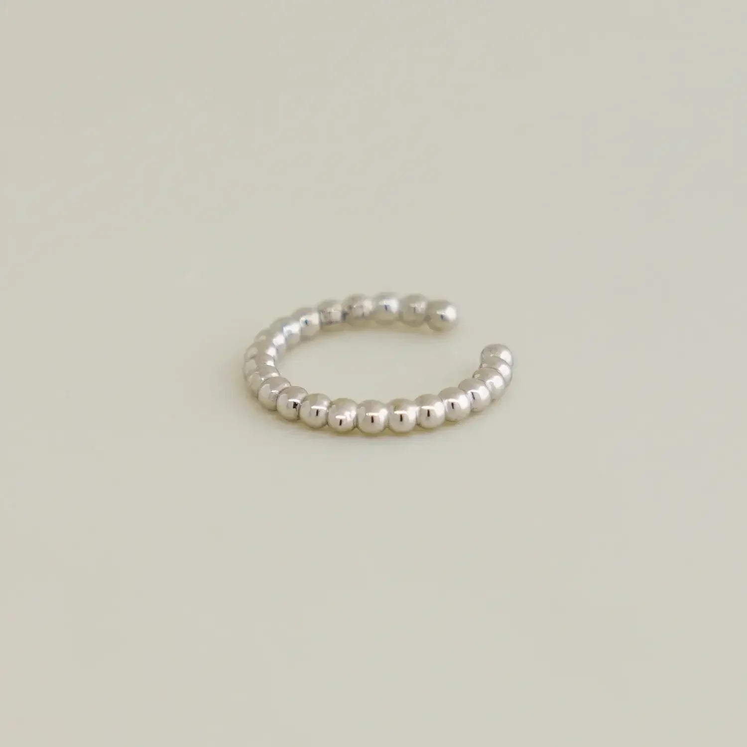 14K Solid Gold Beaded Gold Ear Cuff – Anygolds