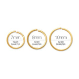 14K Solid Gold Seamless Continuous Hoop – Anygolds