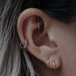 14K Solid Gold Twisted Rope Clicker Hoop – Anygolds