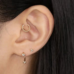 14K Solid Gold Twisted Rope Clicker Hoop – Anygolds