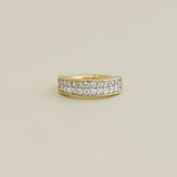 14K Solid Gold Double Pave Row Clicker Hoop – Anygolds