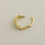 14K Solid Gold Double Pave Row Clicker Hoop – Anygolds