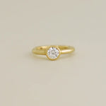 14K Solid Gold Bezel CZ Clicker Hoop – Anygolds