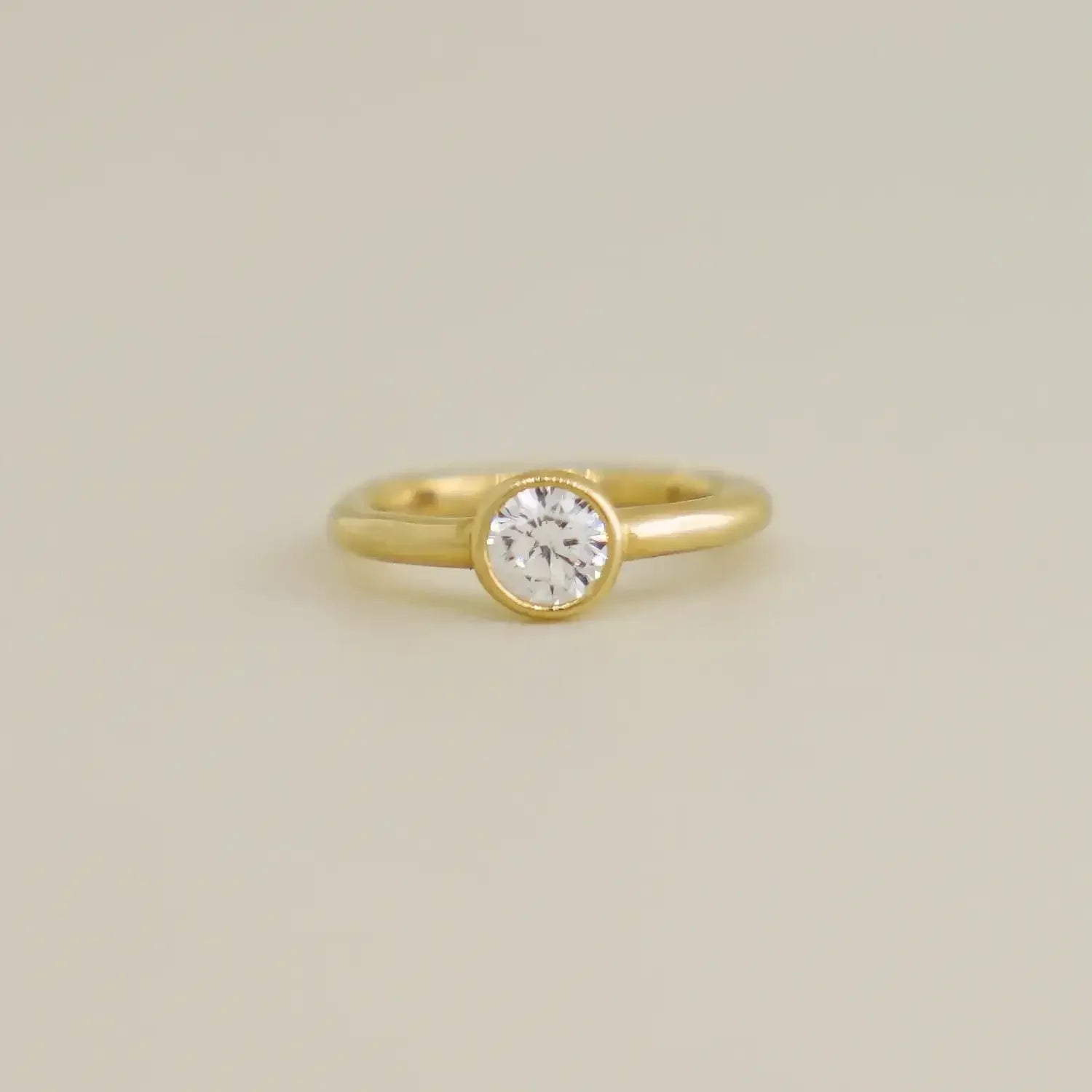 14K Solid Gold Bezel CZ Clicker Hoop – Anygolds
