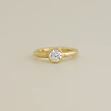 14K Solid Gold Bezel CZ Clicker Hoop – Anygolds