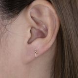 14K Solid Gold Mini Dagger Stud – Anygolds
