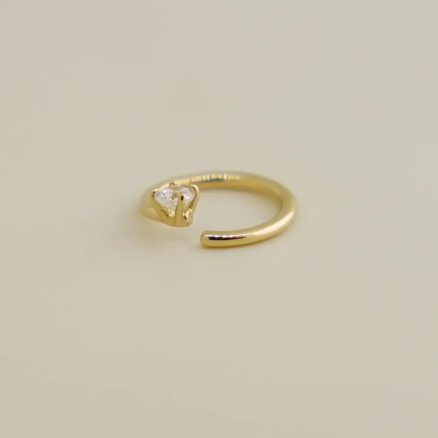 14K Solid Gold Gemstone Continuous Hoop – Anygolds