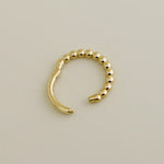14K Solid Gold Beaded Clicker Hoop – Anygolds