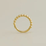 14K Solid Gold Beaded Clicker Hoop – Anygolds