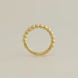 14K Solid Gold Beaded Clicker Hoop – Anygolds