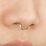 14K Solid Gold Wrinkled Clicker Hoop – Anygolds