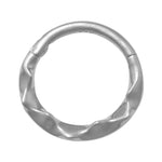 14K Solid Gold Wrinkled Clicker Hoop – Anygolds