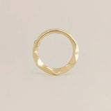 14K Solid Gold Wrinkled Clicker Hoop – Anygolds