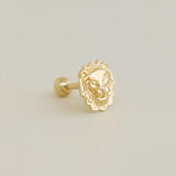 14K Solid Gold Lion Stud – Anygolds