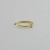 14K Solid Gold Single Diamond Clicker Hoop – Anygolds