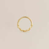 14K Solid Gold Twisted Clicker Hoop – Anygolds
