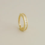14K Solid Gold Princess-Cut CZ Hoop – Anygolds