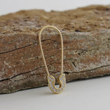 14K Solid Gold Safety Pin Ring – Anygolds