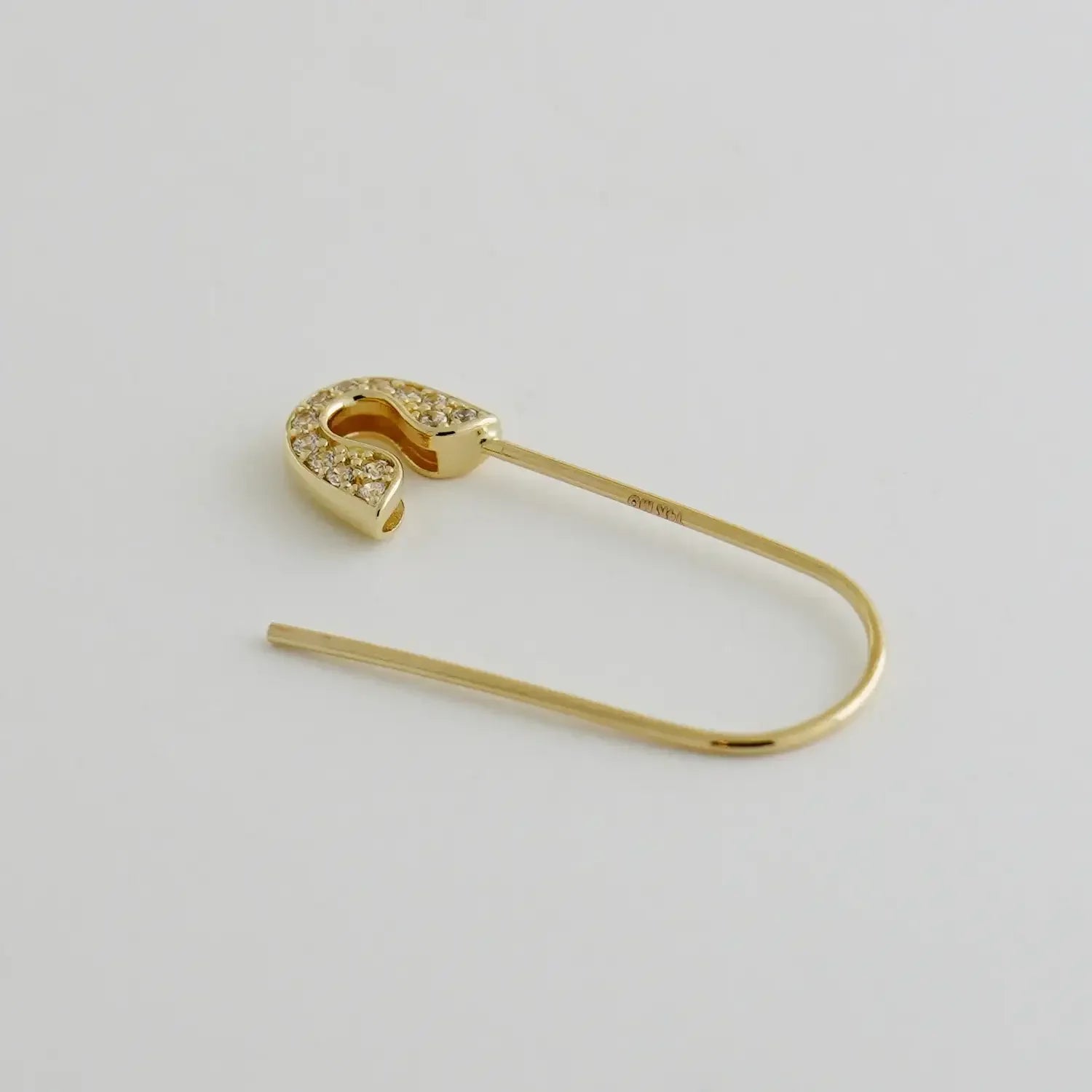 14K Solid Gold Safety Pin Ring – Anygolds