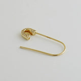 14K Solid Gold Safety Pin Ring – Anygolds