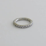 14K Solid Gold Eternal CZ Clicker Hoop – Anygolds