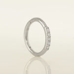 14K Solid Gold Prong Diamond Clicker Hoop – Anygolds